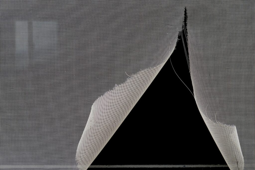 破れた網戸