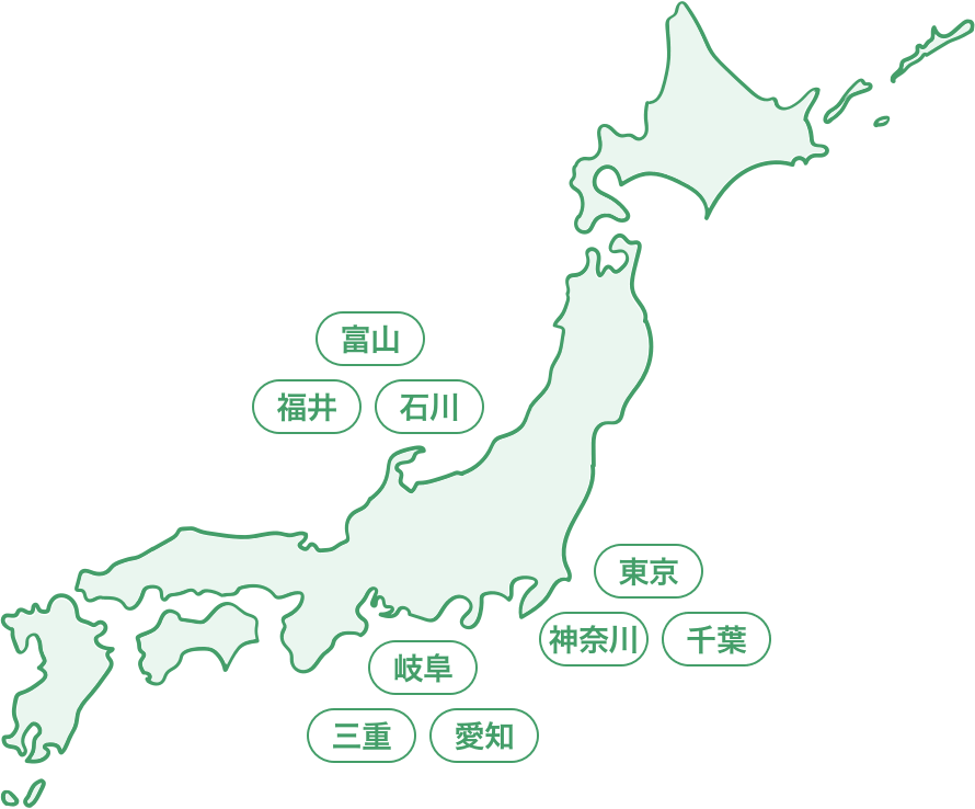 対応エリアの地図